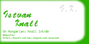 istvan knall business card