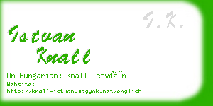 istvan knall business card